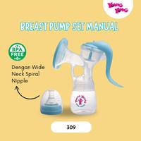 Gambar Breast Pump set 309 manual - Pompa Asi Manual dengan set dot botol silicone wide neck berbentuk spiral - Ibu, Bayi Electric - 1 dari Young Young Products Kota Administrasi Jakarta Barat 1 Tokopedia