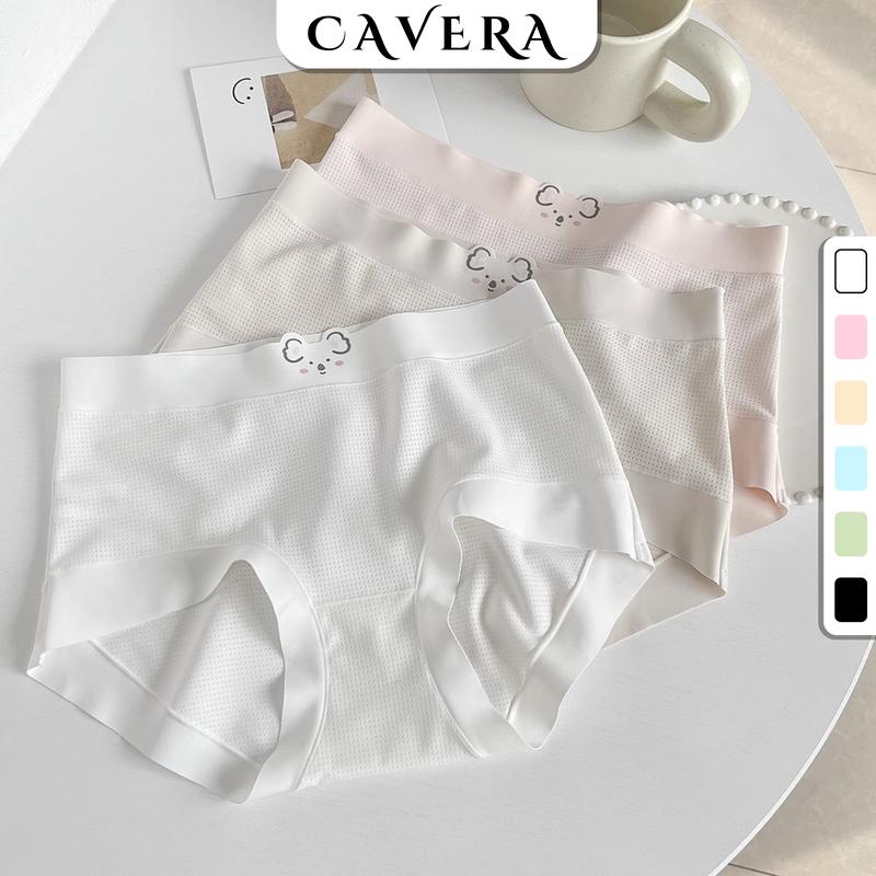 Set 6 Quần lót nữ su đúc lỗ kim thoáng khí - Quần chip nữ thông hơi đáy may 2 lớp chắc chắn không cộm CAVERA Women L718