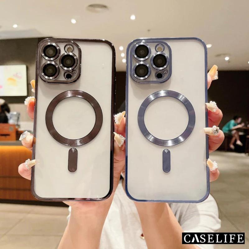 Casing Premium Caselife Magsafe Charging dengan Lensprotector untuk iPhone 11 12 13 14 15 Pro Max Plus - Cover Softcase 3