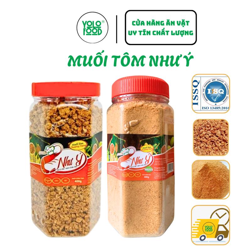  Muối Tôm Như Ý YOLO Food - Hạt To & Muối Nhuyễn Đậm Đà 400g 