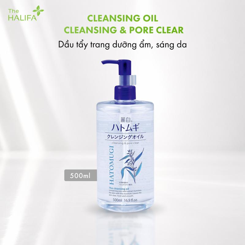 Dầu Tẩy Trang Hatomugi Dưỡng Ẩm Và Làm Sáng Da Reihaku 500ml