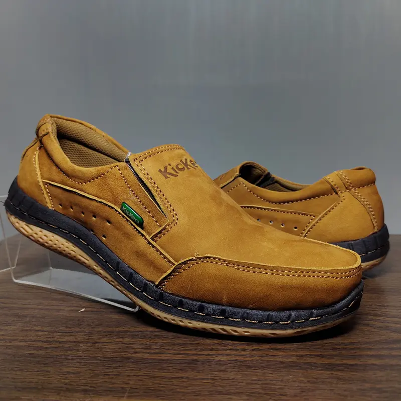 Sepatu Santai Casual Kasual Pria Bahan Kulit Asli Elegan Keren Murah 1
