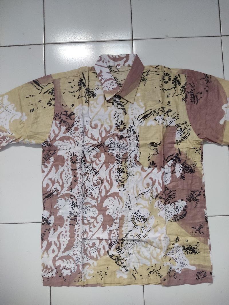 Product Introduction of [BISA COD] HEM BATIK PRIA BAHAN KATUN PRIMA Grade A - MOTIF KEKINIAN Cowok Formal casual Blue Shirts Baju Couple Seragam Kerja Keren 53
