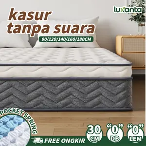 【Gratis Bantal】kasur busa kasur springbed 90/180CM tebal 30CM spring bed single pocket spring tanpa suara COD N3