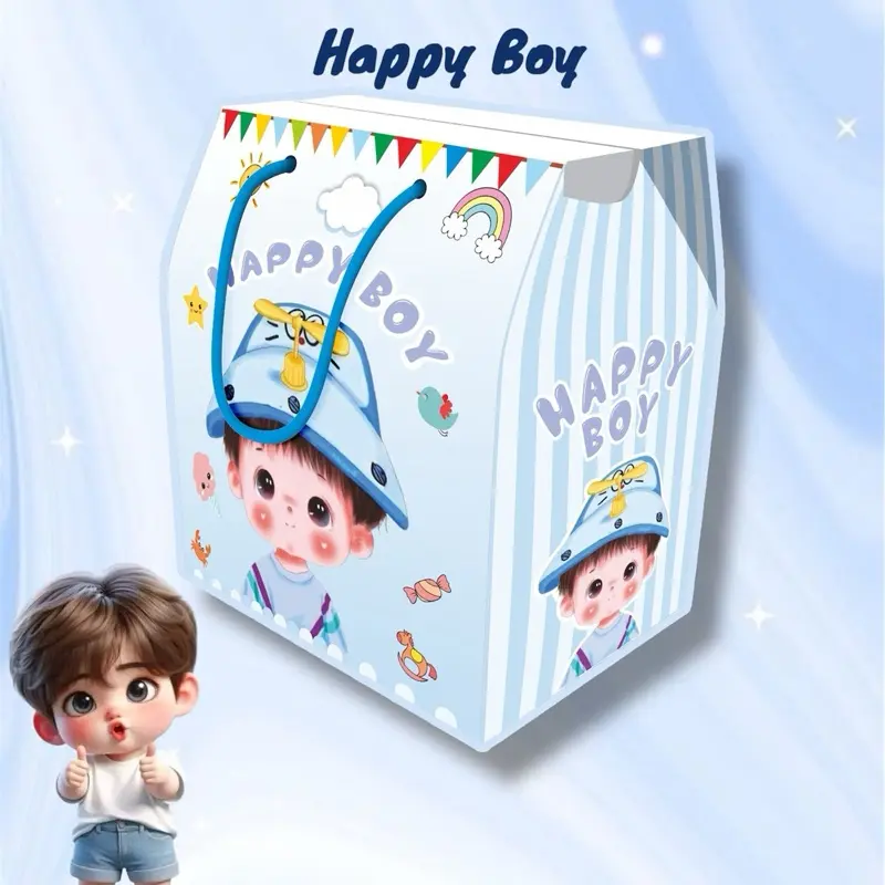 BOX MINI TIDAK BISA RETUR !  isi 10 pcs - Box Tali Ukuran Mini 12 x 9 x 14 cm Ulang Tahun Hampers Hampers Gift Box Snack Ulang Tahun Souvenir Tas Karakter Lucu