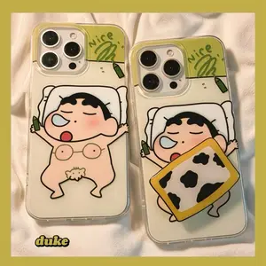 Case ponsel lucu crayon shin-chan untuk iphone 11/13/14/15/16