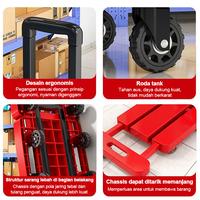 Gambar Troli Tank Roda 6 | Troli Lipat Rantai Tank 300KG | Angkut Furniture, Kargo, Barang Berat | Multifungsi & Kuat - Merah-150KG dari nanwei.id Kab. Tangerang 3 Tokopedia