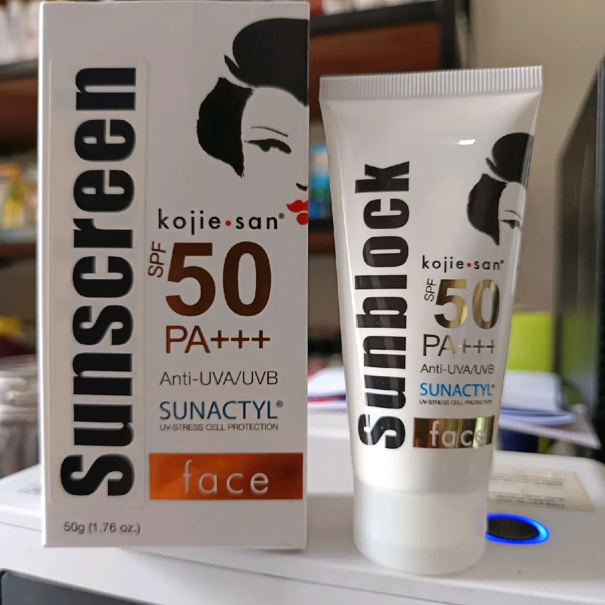 Kojie san sunscreen sspf50 PA+++ Face 50g Wajah Perawatan