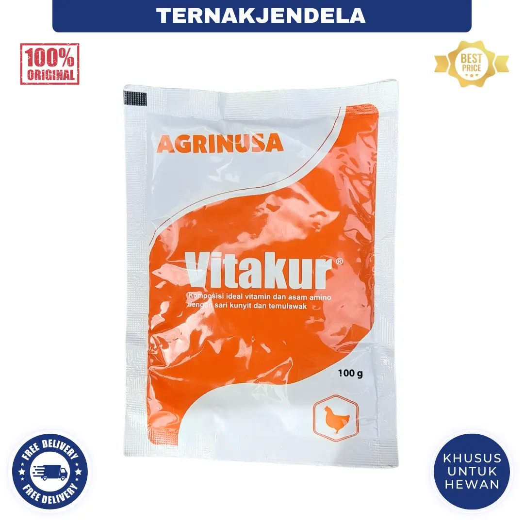VITAKUR 100 - Multivitamin Herbal Untuk Hewan Ternak Unggas Ayam