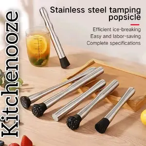 Muddler Stainless Steel | Penumbuk Buah Penghancur Es Batu Bar Mojito