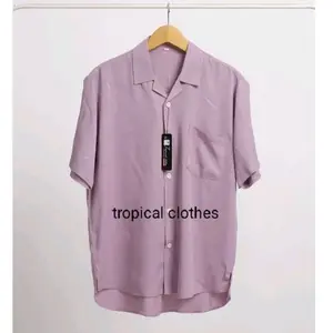 Kemeja Pendek Casual HAWAI Pria | Bahan Katun Rayon Import Berkualitas - Hijau, Biru Baju Kain