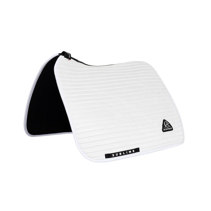 Gambar Acavallo AC883 Stripe suede dressage saddle pad White. In thermoformed Louvre and bamboo fibers dari BTS Tack Shop Kab. Tangerang Tokopedia