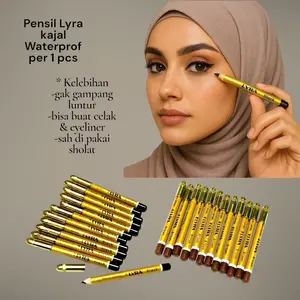 Pensil Lyra Kajal Waterprof  Per 1 pcs | Serba guna,Eyeliner,Pensil Alis,Sipat Mata Khas Arab & Celak Mata