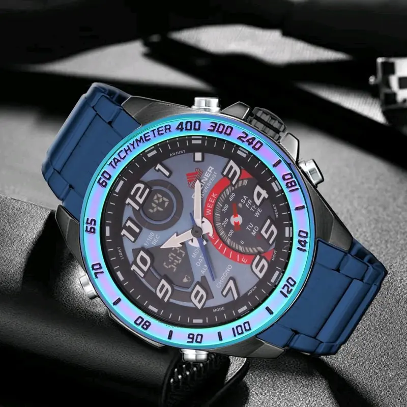 JAM TANGAN PRIA D-ZINER 8292 DOUBLE TIME ORIGINAL 4