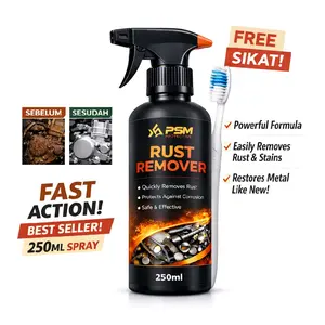 PSM Rust Remover Spray 250ml Cairan Pembersih Kerak Karat Jamur Block Mesin Motor Mobil Aman Untuk Semua Bahan Metal Engine