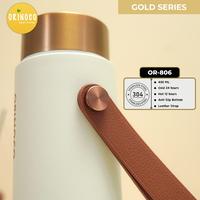Gambar Orinoco New Design Tumbler Vacuum Flask Stainless 400 ML With Leather Strap Botol Minum OR-806 Gold Series - Royal Blue dari Orinoco Smart Living Kota Bogor 5 Tokopedia