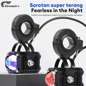 Gwein 2pcs Paket Lampu Tembak Laser 5 Mode Plus Senja Hi Loo Universal Plus Saklar/Lampu Tembak Sorot Led/Lampu Tembak D2 Lampu Sorot Laser CAR