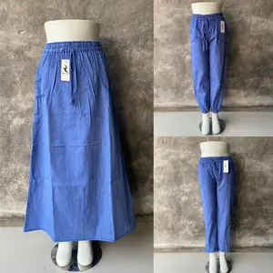 Rok Wanita bahan soft denim BB 40kg sampai 80kg Panjang Jeans