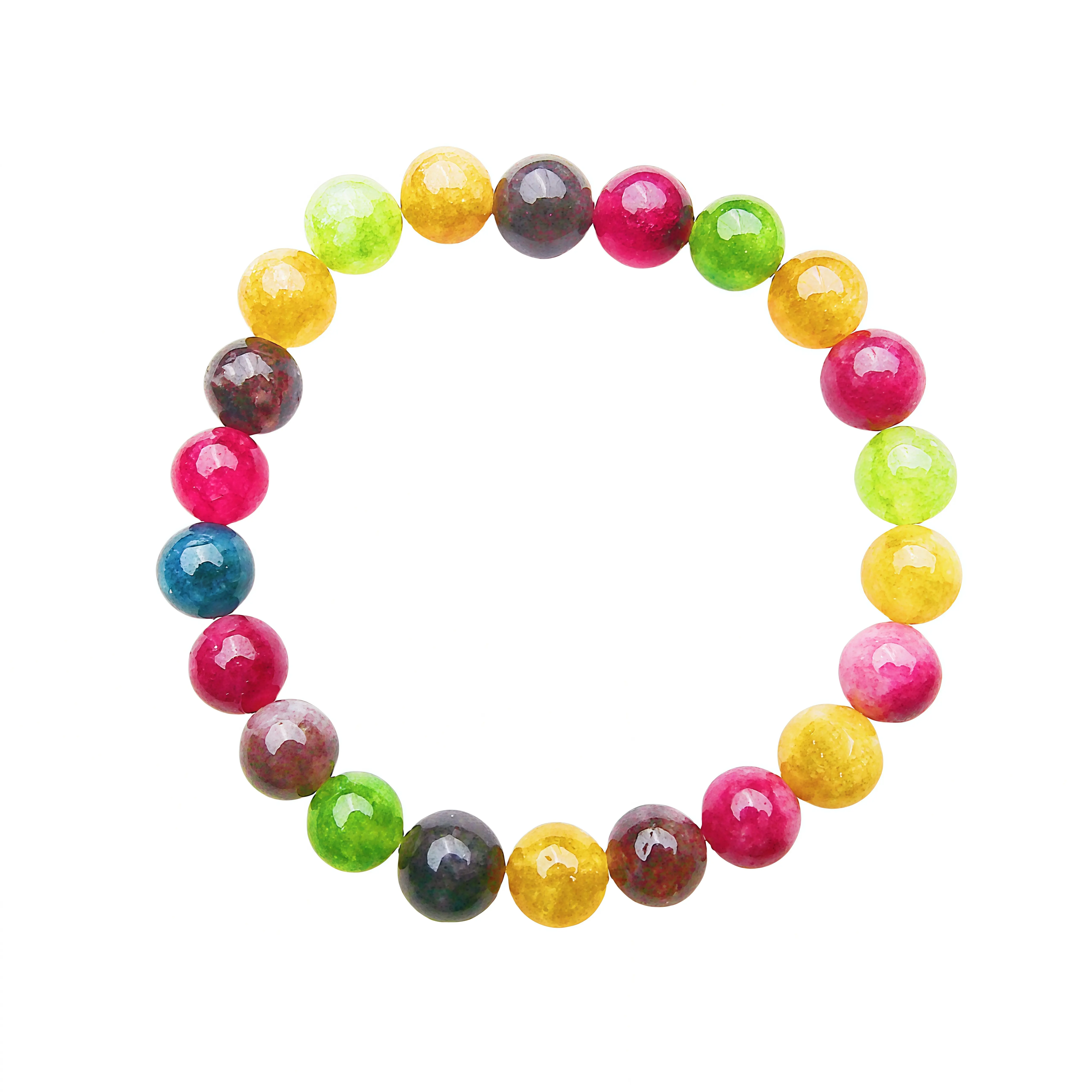Sophisticated Composite Stone-Like Fixed Bracelet | 8mm Smooth Opaque Beads in Muted Tones (15cm Wrist), Secure Closure Design, Premium Gift Box Packaging for Minimalist Jewelry Lovers bala  bangles
