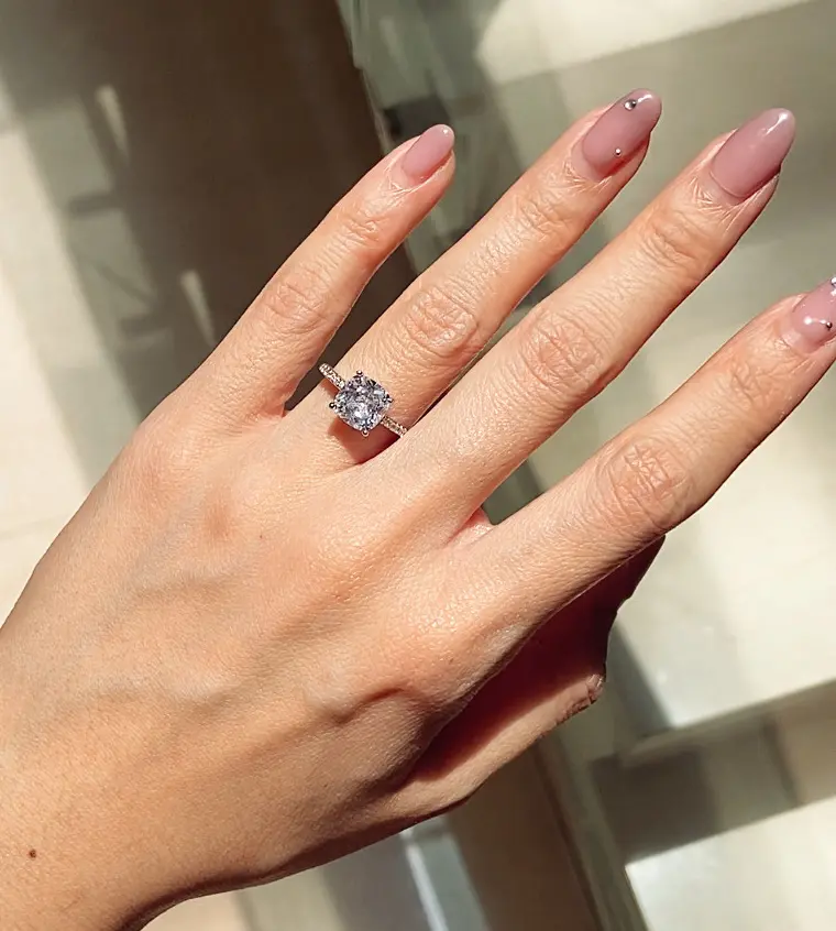 Nala Jewellery - LUNA - Zirconia 4A++ Premium Ring - Cincin Wanita Rhodium Zircon Hypoallergenic Anti Karat Luntur Emas Putih Berlian Asli Cewek Aksesoris Fashion Korea Zircon Perhiasan Elegan SImple Mewah Cantik