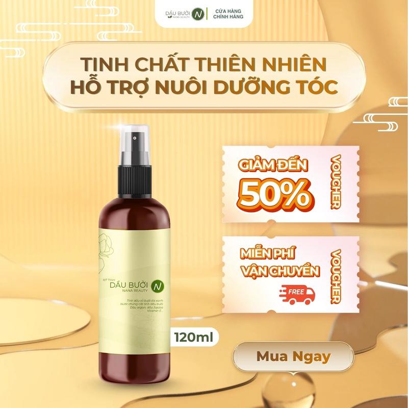  NBT120 - Xịt Tinh Dầu Vỏ Bưởi Da Xanh Nana Beauty 120ml hỗ trợ giảm rụng hỗ trợ mọc tóc nhanh dài Chăm Sóc Tóc 
