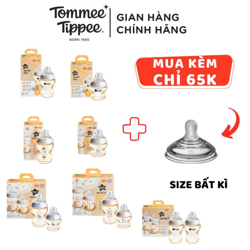 Bình Sữa PPSU Tommee Tippee Nhiều Size Cho Bé, Được Mua Kèm Thêm 01 Núm Ti Bất Kì