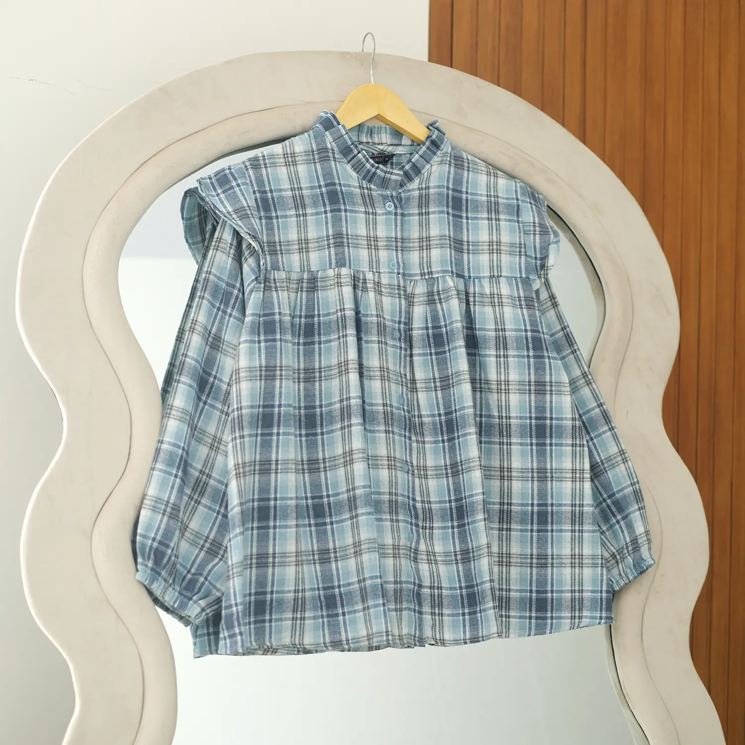 Bigissimo - Bjorka Atasan Kerja Flannel Panjang Bigsize Jumbo