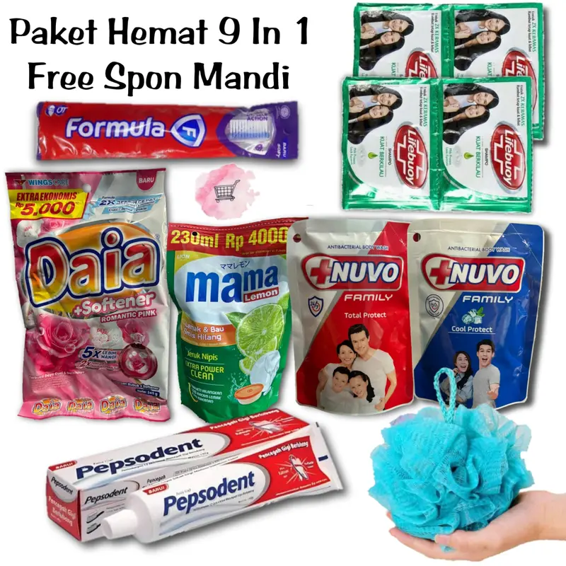Paket Sabun Heman 9 In 1 dengan Spon Mandi Gratis - Mencerahkan dan Membersihkan Kulit 2