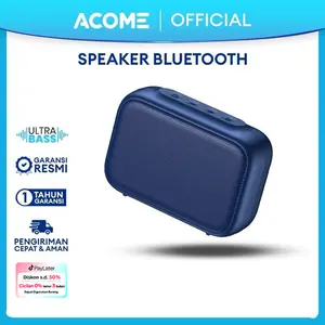 【BISA COD】ACOME Speaker Bluetooth 5.0 Portable Ultra Bass TWS Garansi Resmi 1 Tahun A1 SENSE Speaker Only (A1) Handphone Jam