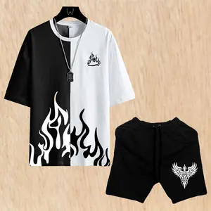 Baju Kaos Setelan Atasan dan Celana Fireess Lengan Pendek