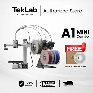 (100% NEW NO REFURBISHED) 3D Printer BambuLab A1 Mini - A1 Mini Combo AMS Multi Colour High Speed Linear Rail Fast Printing Full-Auto Speed Automatic Calibration Camera Monitoring 3D Printing