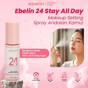 Ebelin - Long Lasting Makeup Setting Spray 50ml Mengunci Makeup Terasa Halus dan Segar Hingga 24 jam / Makeup Tahan Lama Anti Geser
