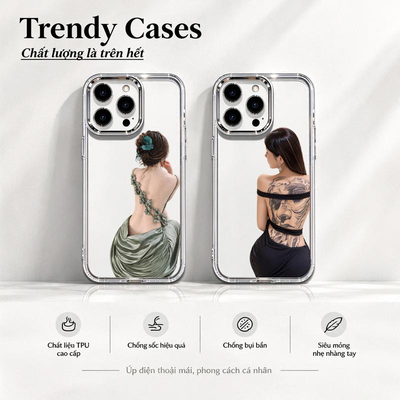 1 Chiếc Ốp Lưng TPU Silicone Mềm Chống Sốc Cho iPhone 17 16 15 14 13 12 11 Pro Max Plus, Samsung A06 A55 S24, Bảo Vệ Toàn Diện HYVNJSXK208&209
