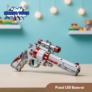 Lensa Bidik Mainan Baterai Eksklusif Koleksi Silver Metalic