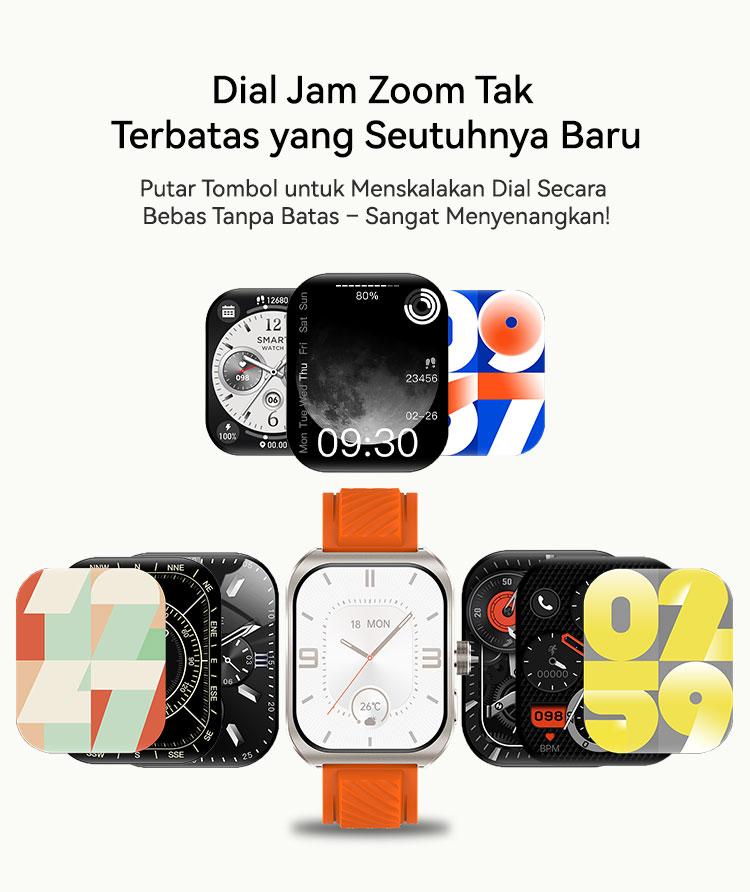 HC Z88 Pro Smart Watch dengan Pemantauan Kesehatan Penerimaan Panggilan Telepon 100+ Mode Olahraga Tahan Air IP67