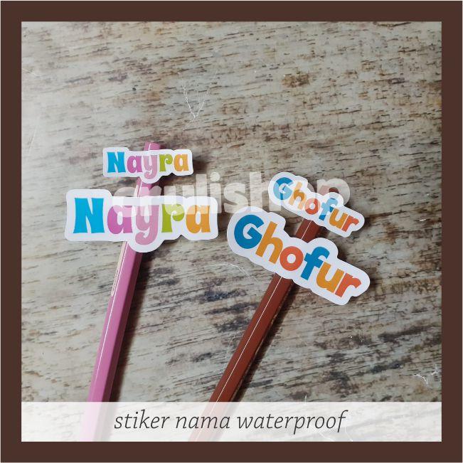 Stiker Nama Mix Ab 26-37 #stikernama Waterproof Buku 2