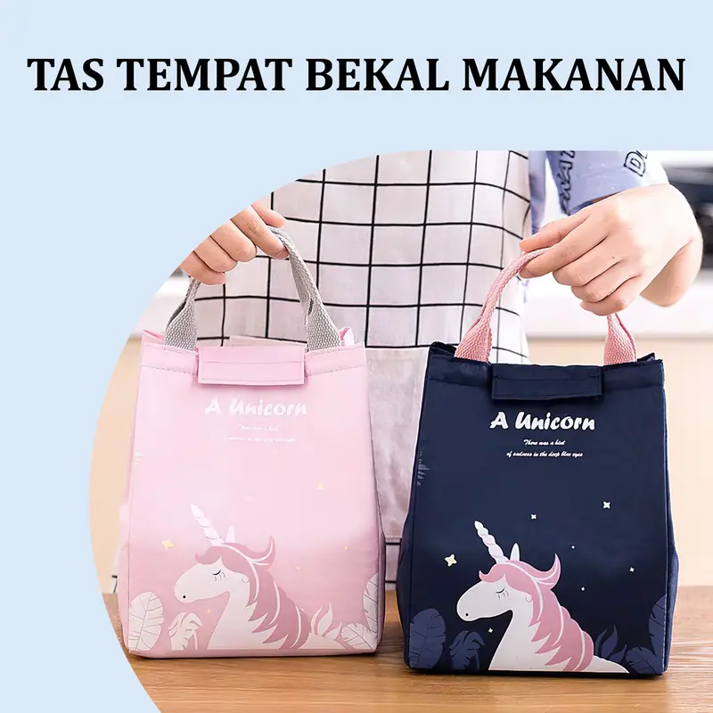 Tas Bekal Makan Waterproof Serbaguna Tempat Bekal Makanan Motif Pony Terlaris -NC3 0