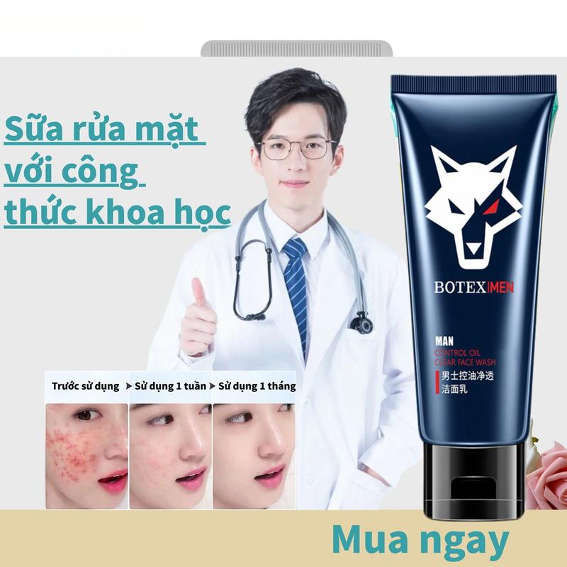 BEOTUA IMEN - Sữa Rửa Mặt Nam Dành Cho Da Dầu Mụn Dưỡng Ẩm Làm Sạch Sâu Skincare Tẩy Trang Cosmetic collagen
