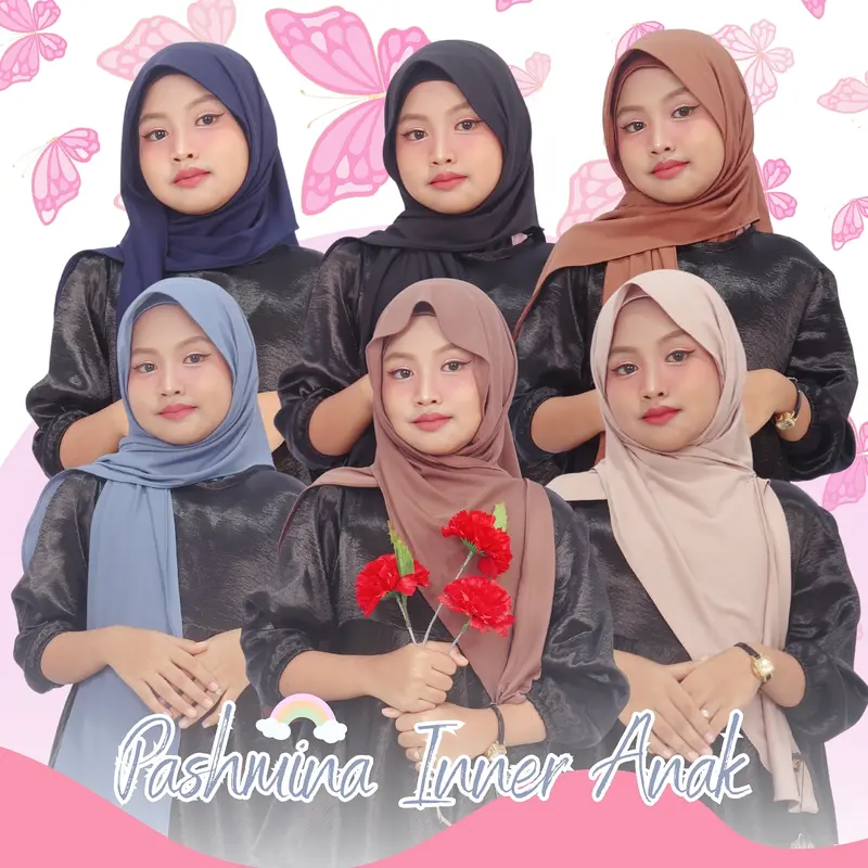 ALQIA Hijab // Pashmina Instan Inner Anak Remaja 7-10 Tahun 1
