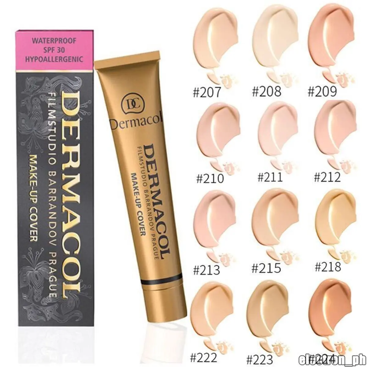 Xóa Hình Xăm Ống Vàng, DERMACOL, Che Khuyết Điểm, Vết Sẹo Và Che Mụn Trứng Cá, Kem Nền Dạng Lỏng, Kem BB