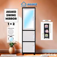 Gambar AKAKO - LEMARI PAKAIAN PLASTIK 1 PINTU FULL RAK + KACA SWING MIRROR 1 + 2 - KODE : SWING MIRROR dari AKAKOOFFICIALSHOP Kota Tangerang 5 Tokopedia