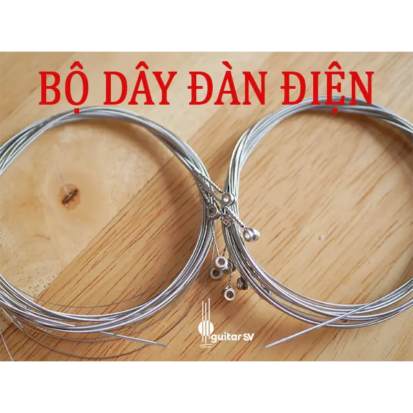 Dây đàn Guitar điện, 1 bộ 6 dây đàn, chất lượng ổn