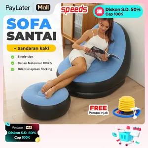 SPEEDS Sofa Angin Beanbag Aestetik Squishy Jumbo Inflatable Sofa + Stool Outdoor Tiup Lazy Bag Lay Bag Indoor 020-45