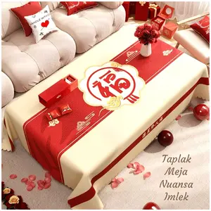 Taplak Meja Nuansa Imlek 120x150 dan 150x180 CNY Taplak Meja Imlek Dekorasi Imlek Hiasan Imlek Tahun Baru