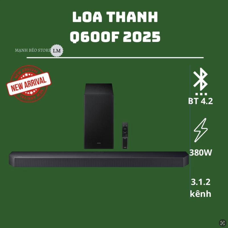 Loa thanh soundbar SS Q600F 2025- 3.1.2 kênh- 380W Dolby Atmos - BH 12 tháng