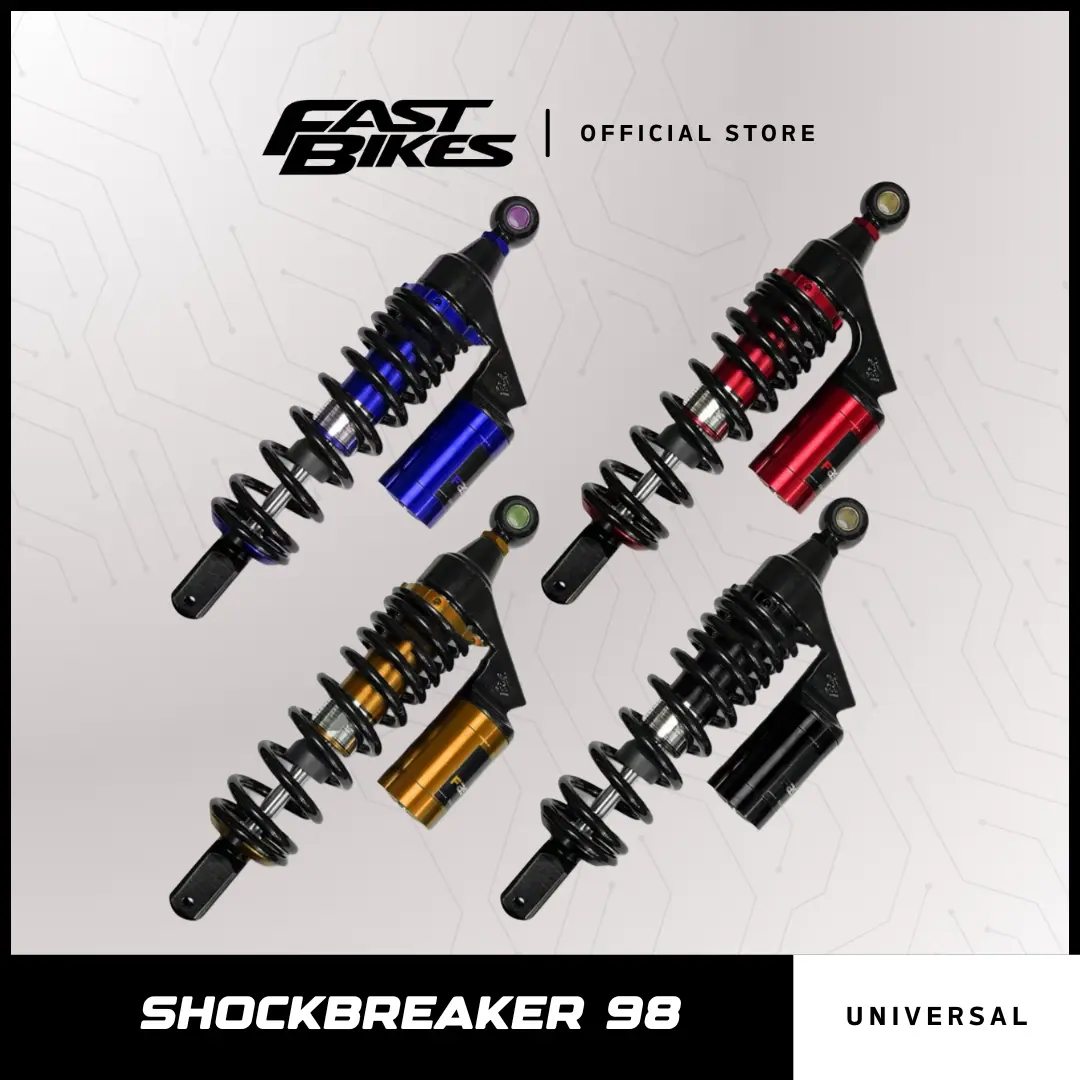FASTBIKES - Shockbreaker Matic Tabung Atas 98 Full CNC 310 MM 330 MM Universal Motor Motorcycle