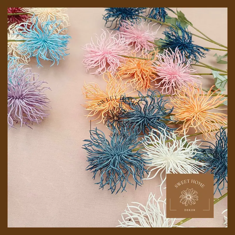 Artifical Urchins K3 Artificial Flower Bunga Palsu Dekorasi Wedding Bunga Plastik Buatan Palsu Hiasan Dekorasi Pernikahan Pelaminan Artifisial 4