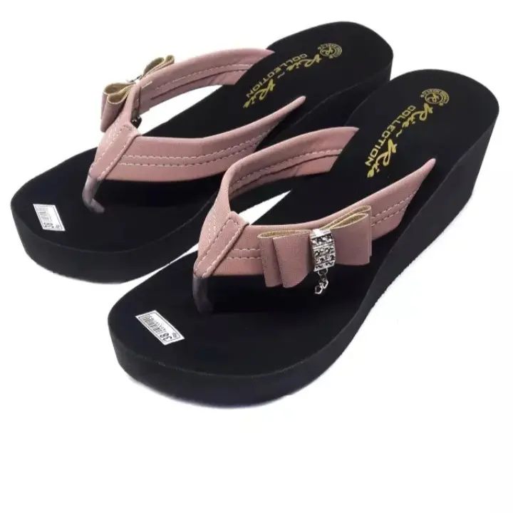 sandal wedges wanita pita samping terbaru2023 Sandal jepit Sendal 4