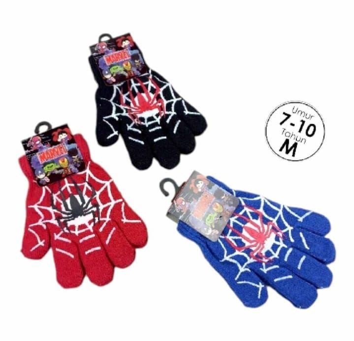 PAKET 3 PASANG -Sarung Tangan Anak -Anak Lucu-Lucu Motif Gambar karakter Cowok Dan Cewek/Sarung Tangan Anak Usia 4-8 Tahun/Sarung Tangan Anak Terbaru