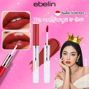 ebelin #5 VELET DREAM 3in1 Lip Gloss Dual-ended Liquid Lipstik Lip Velvet Matte Velvet High Pigment Tahan lama lip gloss